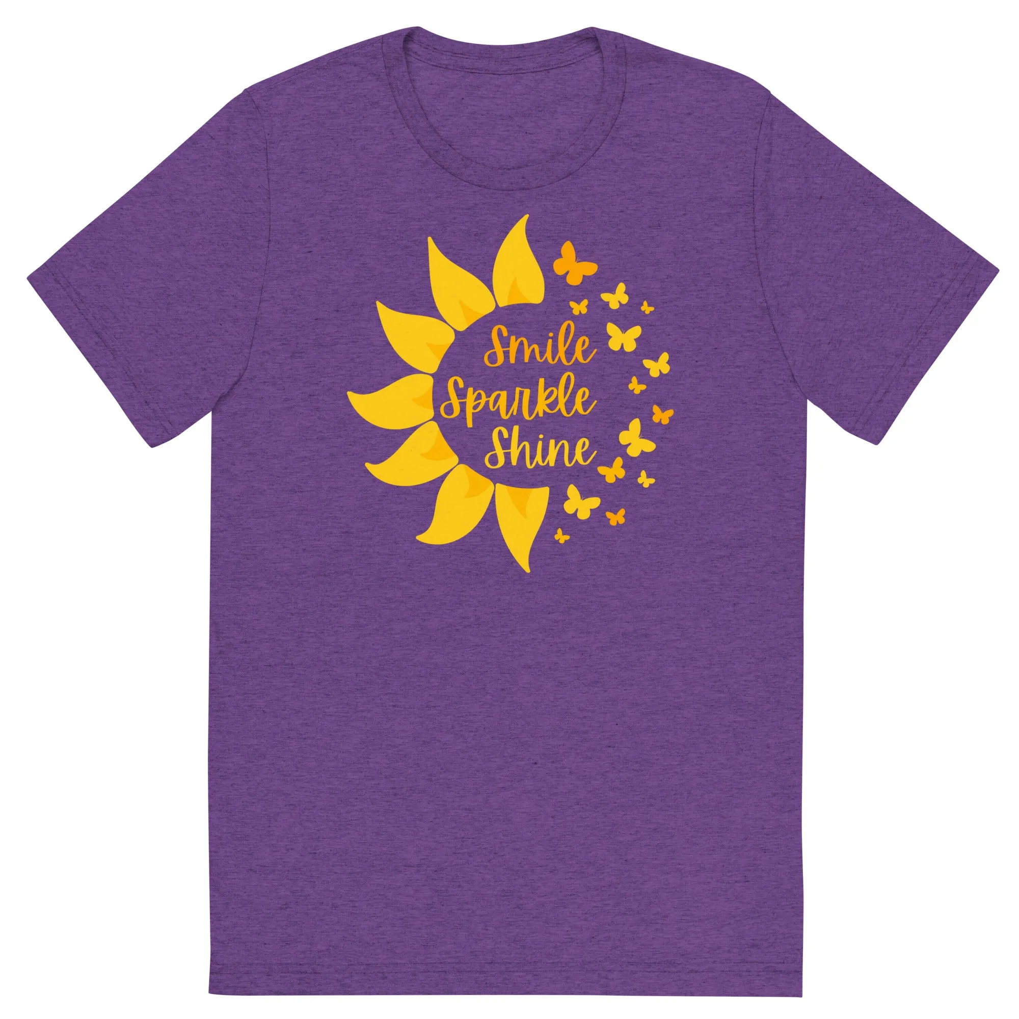 Smile Sparkle Shine Sun Butterfly - Short sleeve t-shirt, comfy, soft, fitted look