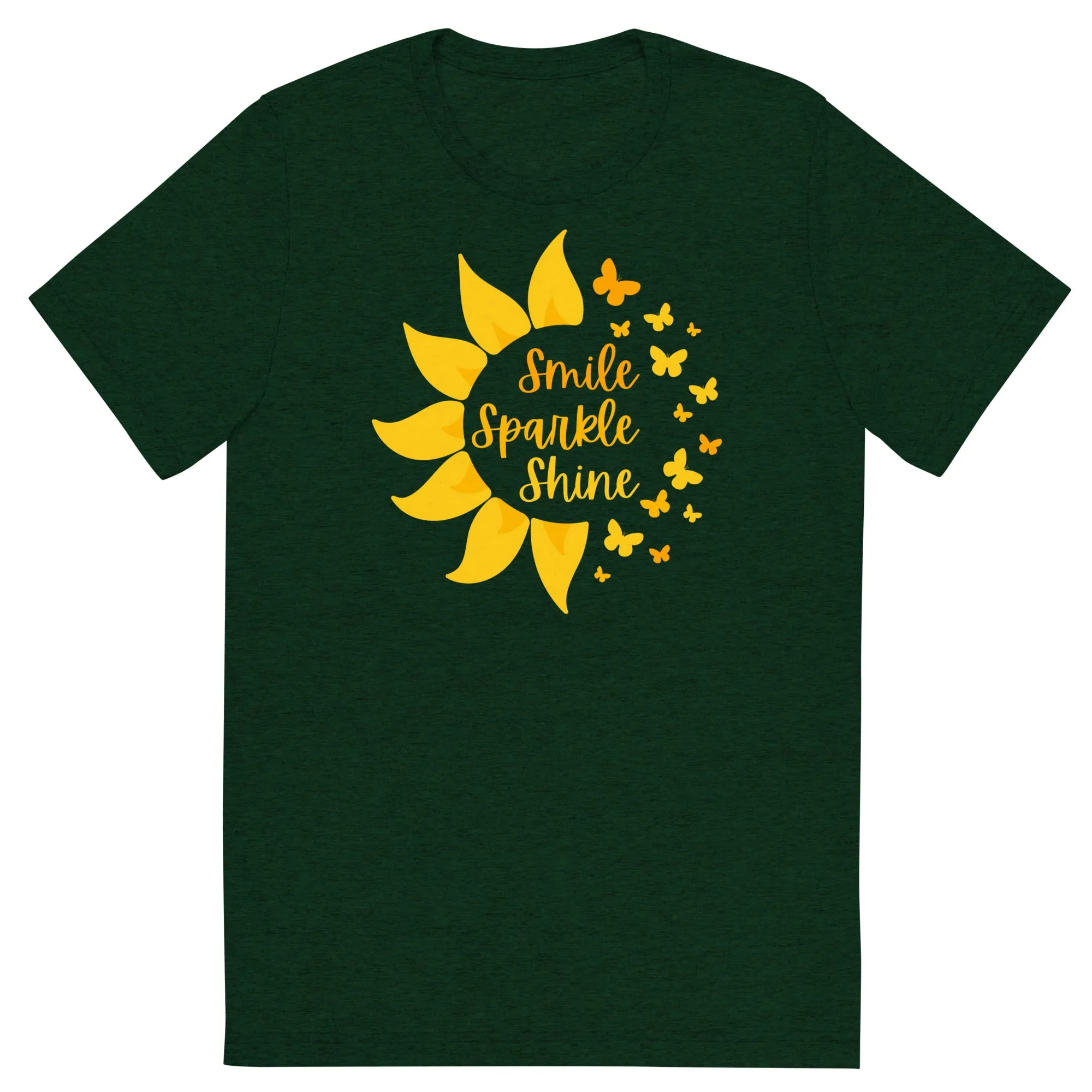 Smile Sparkle Shine Sun Butterfly - Short sleeve t-shirt, comfy, soft, fitted look