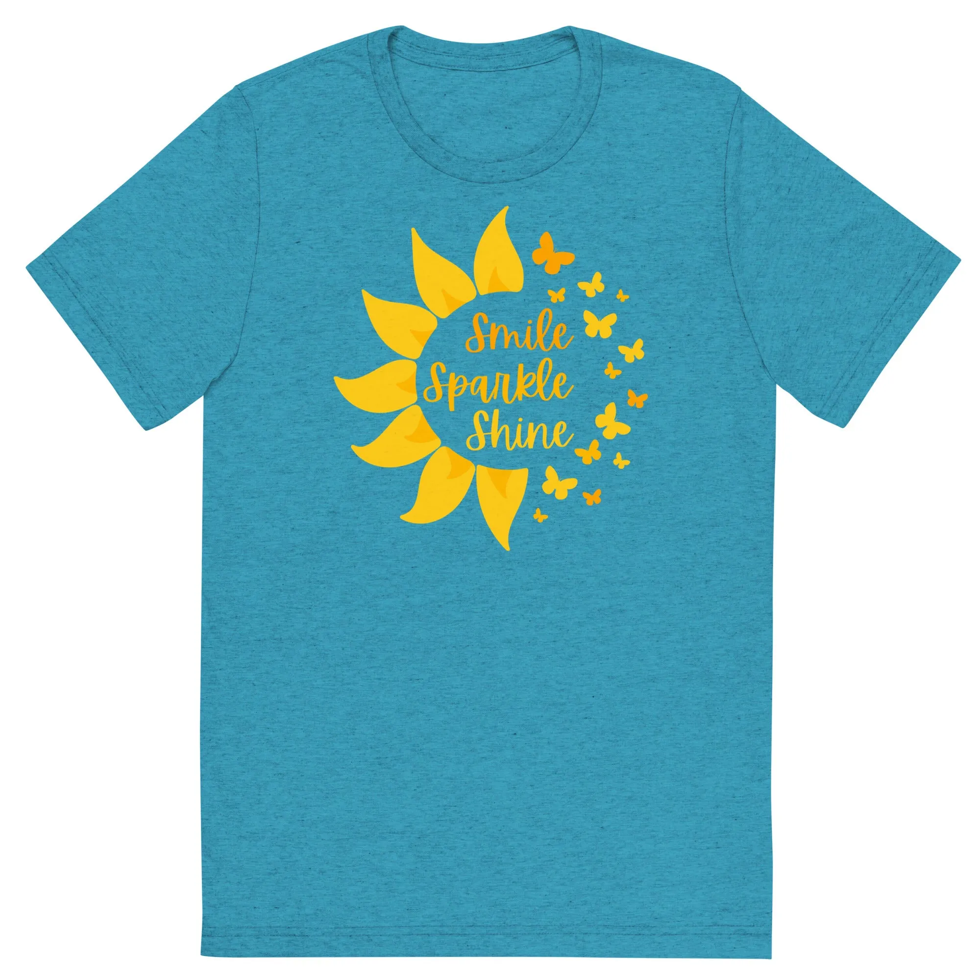 Smile Sparkle Shine Sun Butterfly - Short sleeve t-shirt, comfy, soft, fitted look