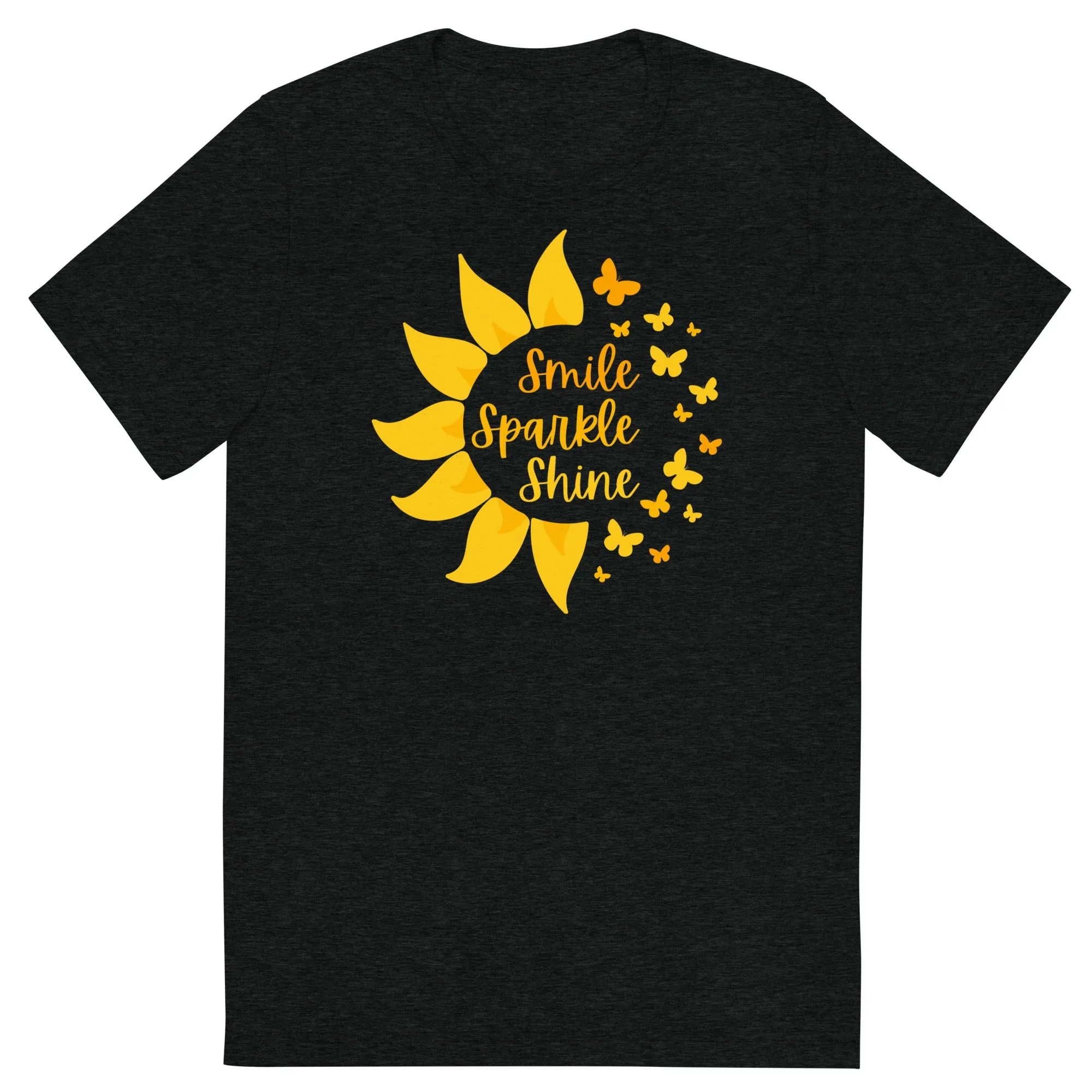 Smile Sparkle Shine Sun Butterfly - Short sleeve t-shirt, comfy, soft, fitted look