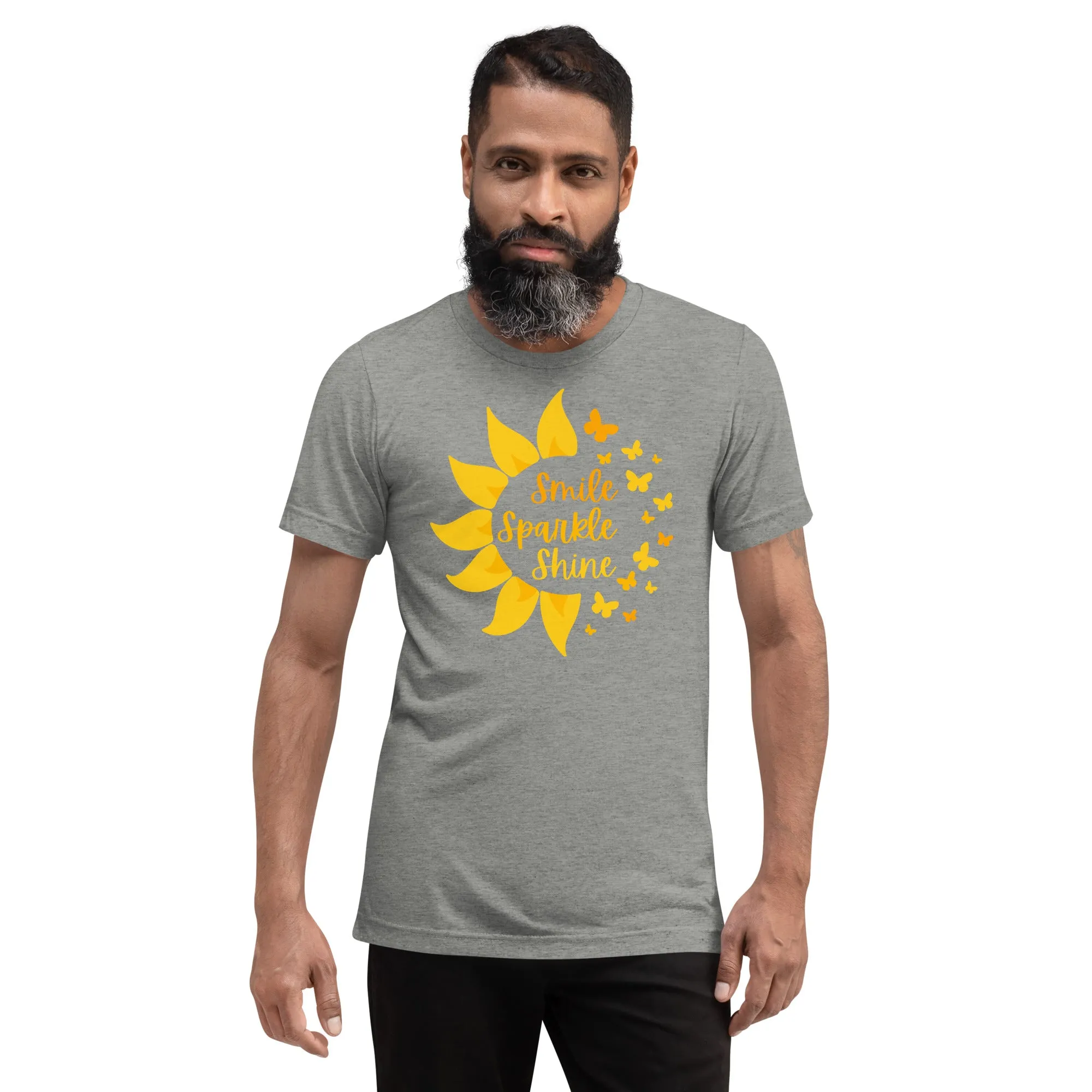 Smile Sparkle Shine Sun Butterfly - Short sleeve t-shirt, comfy, soft, fitted look