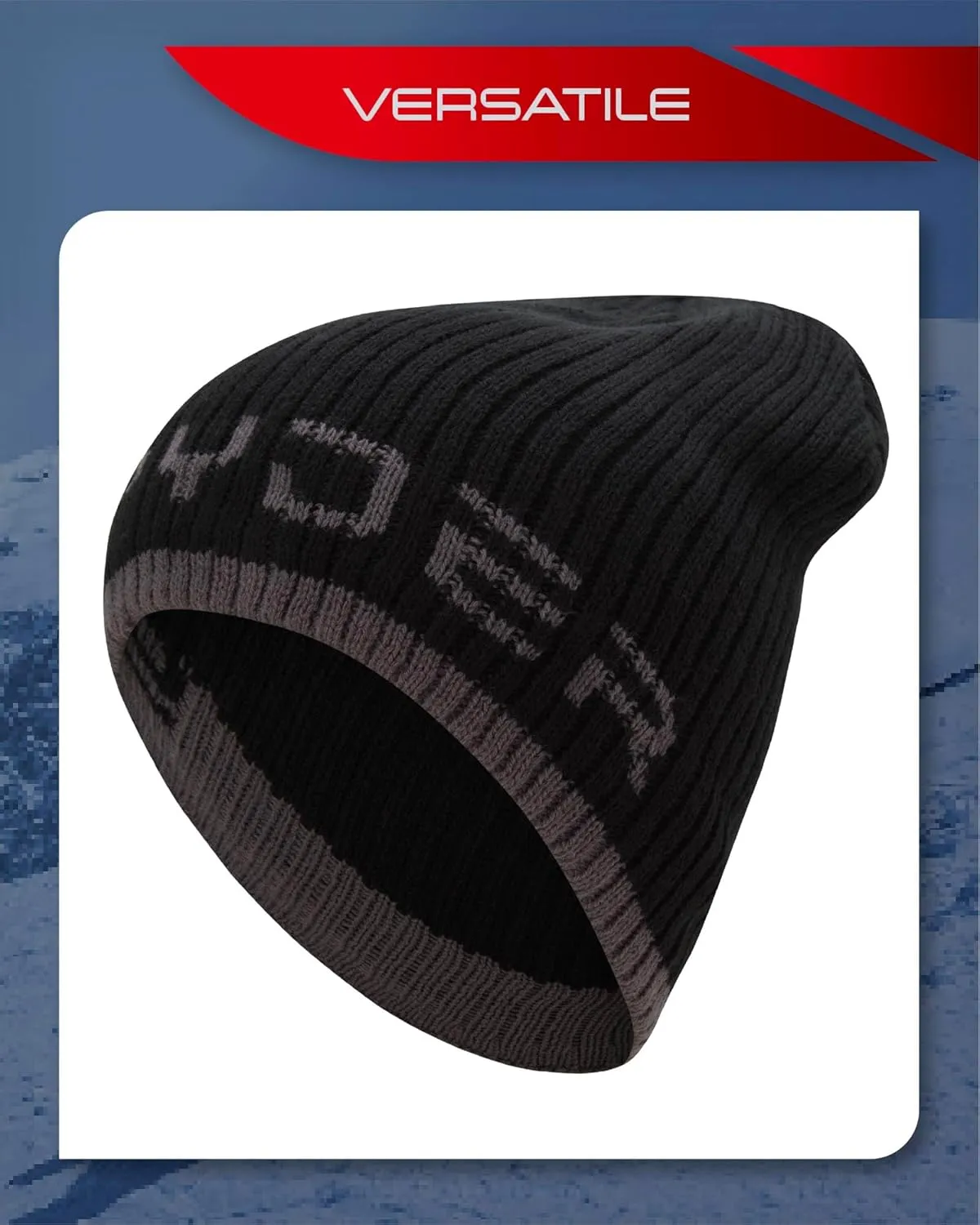 Spyder Men's Beanie - Lightweight Winter Rib Slouchy Beanie for Men - Soft and Warm Mens Beanie Hat, Skull Cap & Winter Hats