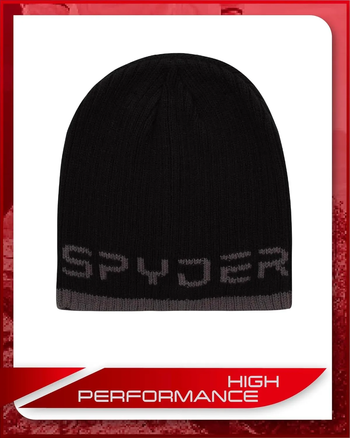 Spyder Men's Beanie - Lightweight Winter Rib Slouchy Beanie for Men - Soft and Warm Mens Beanie Hat, Skull Cap & Winter Hats