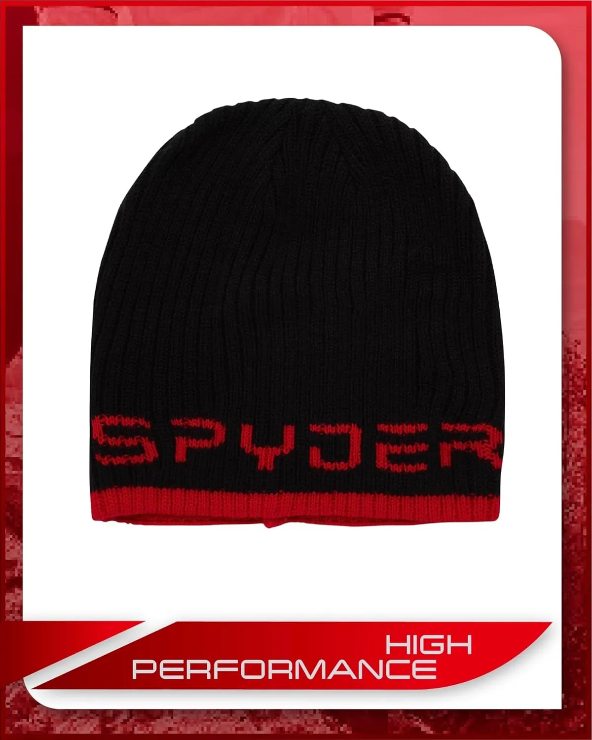Spyder Men's Beanie - Lightweight Winter Rib Slouchy Beanie for Men - Soft and Warm Mens Beanie Hat, Skull Cap & Winter Hats