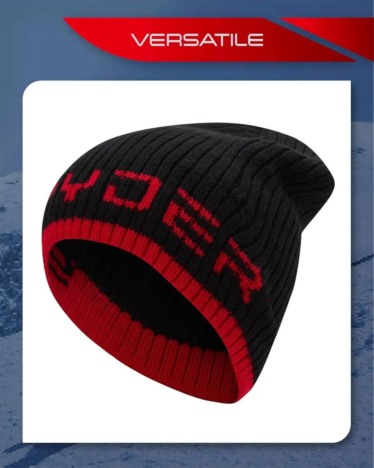Spyder Men's Beanie - Lightweight Winter Rib Slouchy Beanie for Men - Soft and Warm Mens Beanie Hat, Skull Cap & Winter Hats