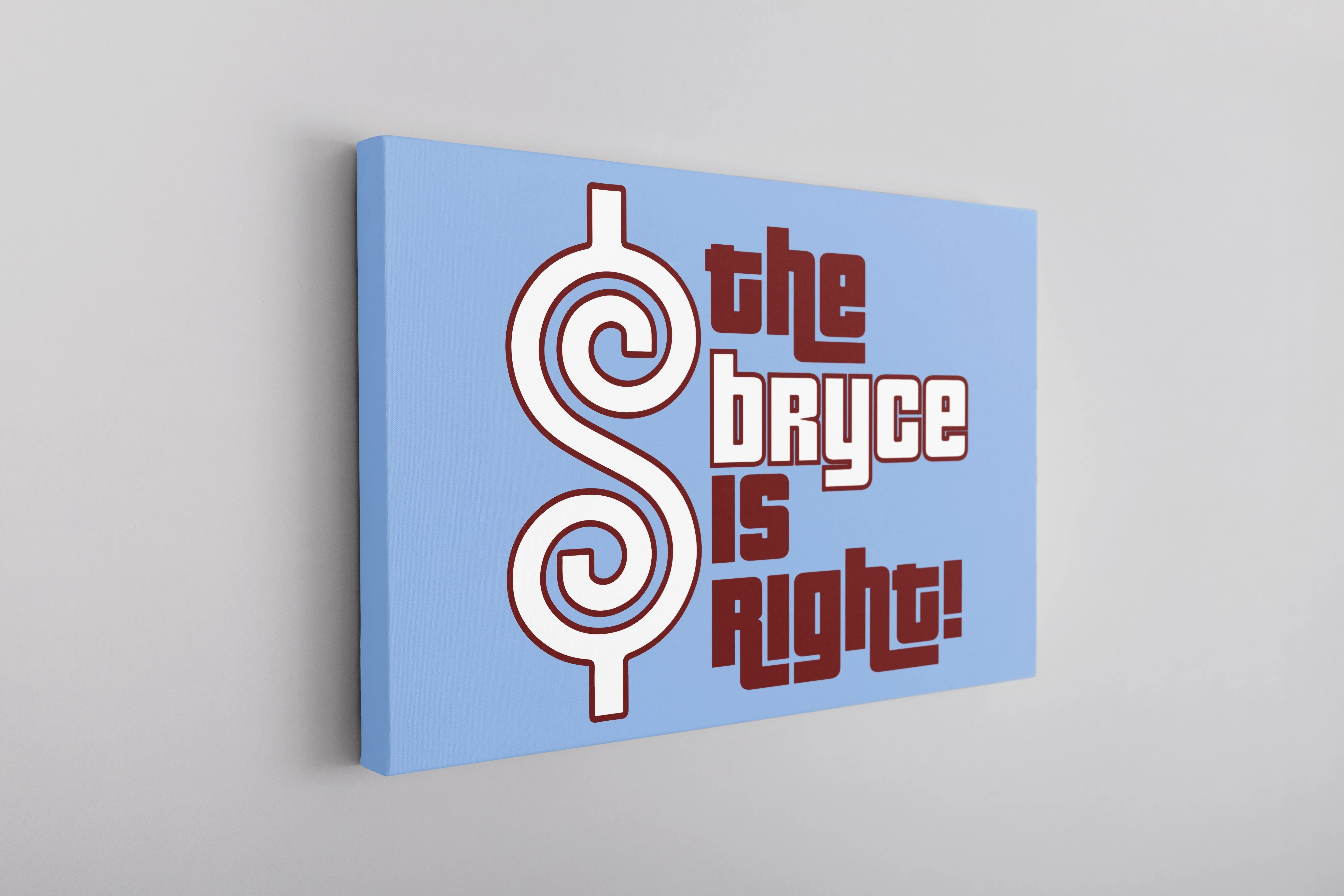 The Bryce is Right Canvas | The Bryce is Right Carolina Blue Wall Canvas