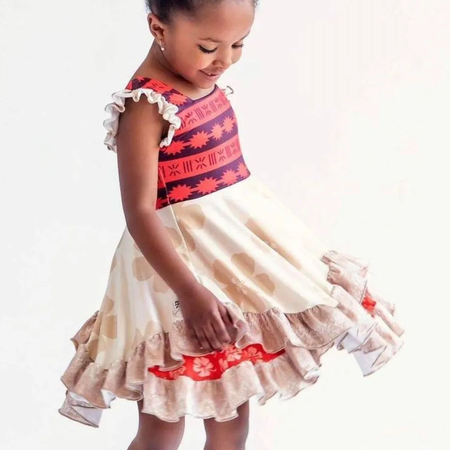 Twirl Dress Disney Inspired Moana Ruffles