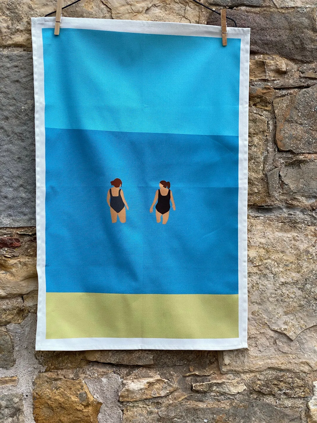 WILD FRIENDS WILD SWIMMING TEA TOWEL