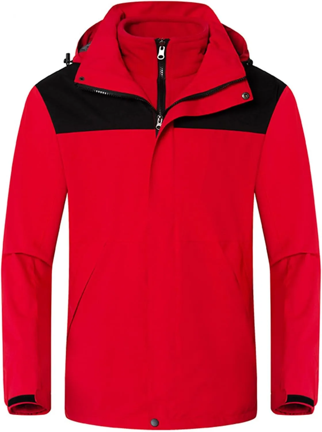 Women's 3 In 1 Winter Coat Waterproof Jacket with Removable Lining Women Warm Mountain Windbreaker Hooded Jacket