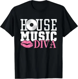 Womens House Music Diva - DJ EDM Rave Music Festival T-Shirt