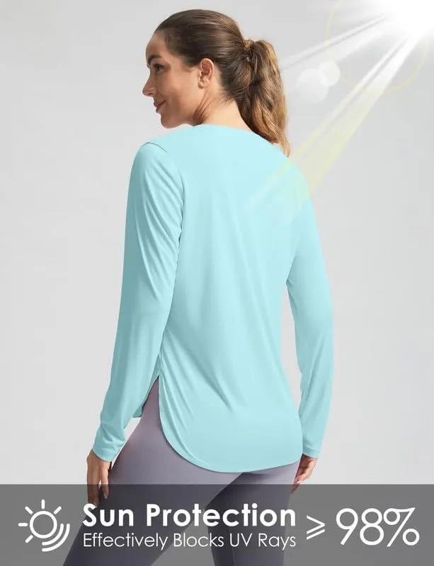 Women's Sun Shirts UPF 50  Long Sleeve UV Protection Shirt Lightweight Quick Dry Workout Hiking Tops for Women